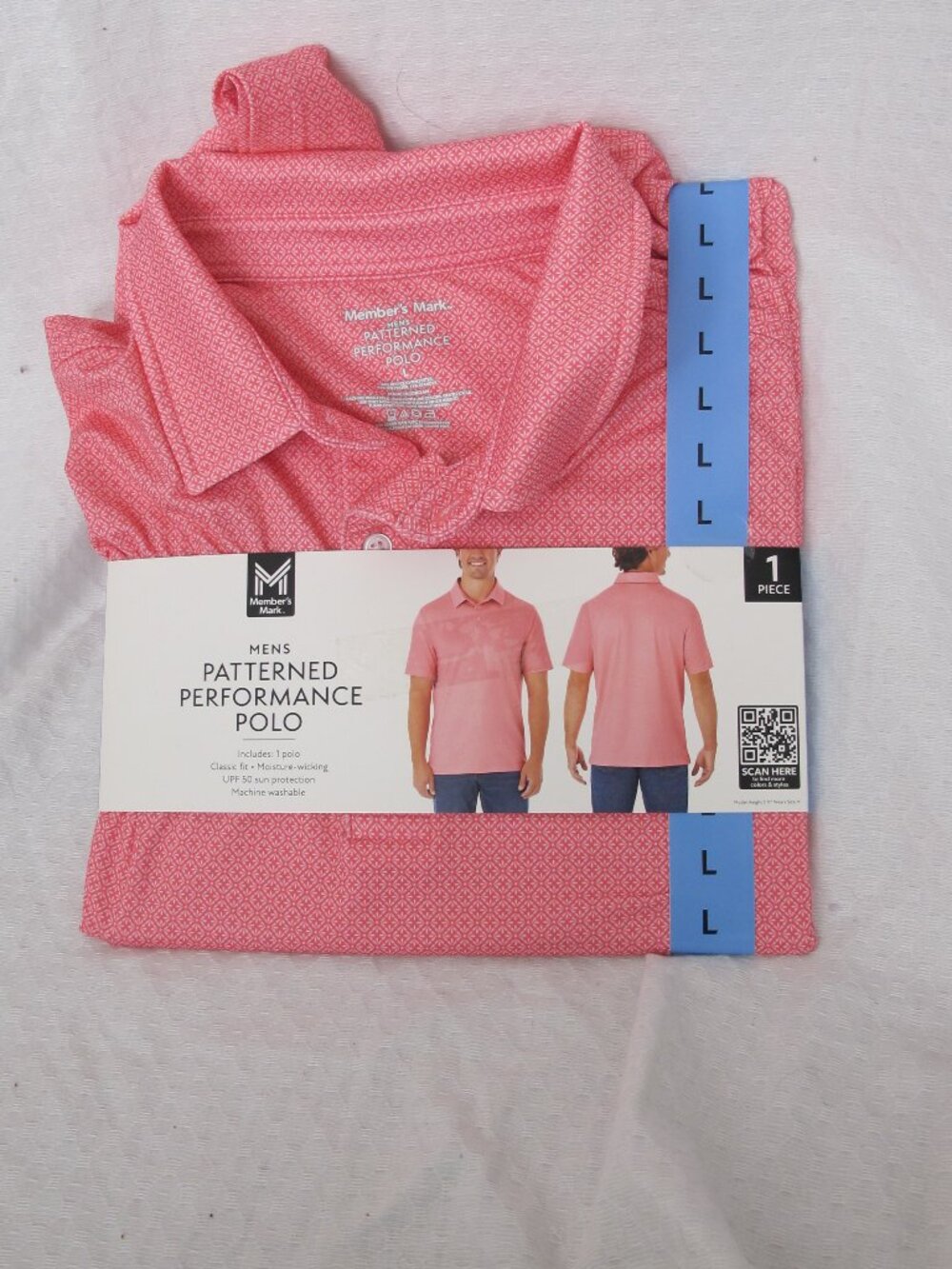 NWT - Member's Mark Patterned Polo